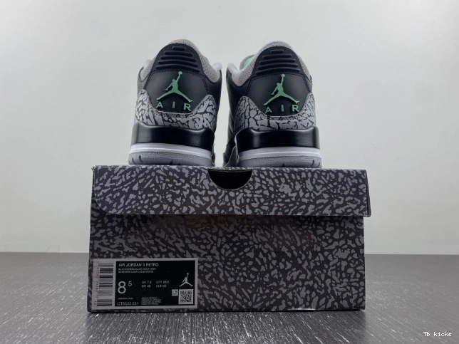 Reps TBK 3 Green CT8532-031 Glow Jordan Air 0720